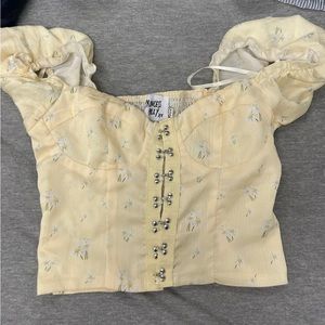 Princess Polly Allyson Top Yellow